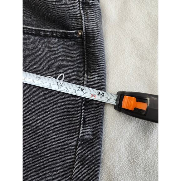 Black Embroidered Butterfly Cut off Jean SHORTS Size 11 Khaki+Blue - Picture 9 of 9